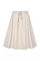 Chalk Faux Leather Skirt  image