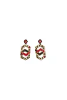 Animalier Geometric Loop Beaded Earrings  image