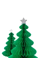 Honeycomb Christmas Trees with Stars  image