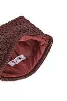 Wine Knitted Clutch Bag  image