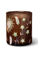 Brown Hand Painted Floral Candle  image