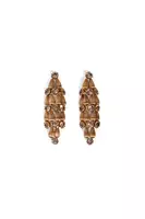 Golden Metallic Drop Earrings  image