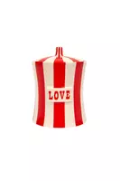 Large Red and White Striped Love Canister  image