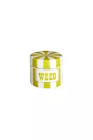 Barattolo Mini "Weed" a Righe Verde Olio e Bianche image