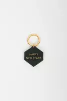 Happy New Start Bottle Green Keychain  image