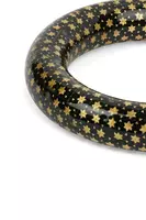 Black Bangle Bracelet With Golden Stars  image