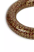 Pomegranate Bangle Bracelet With Dots and Golden Stars  image