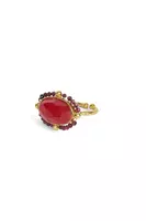 Anello Ovale Rosso Melograno image