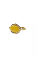 Anello Ovale Giallo Limone image