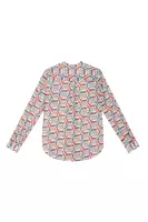 Camicia in Voile con Stampa Geometrica image