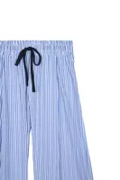 Sky Blue and White Striped Trousers  image