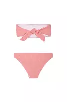 Set Bikini a Righe Rosso Corallo image