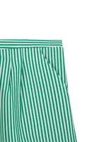 Emerald Green Striped Beach Shorts  image