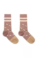 Puce Falling Daisy Socks  image