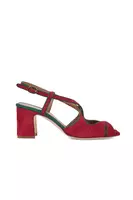 Pomegranate Red Suede Sandals  image