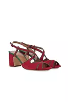 Pomegranate Red Suede Sandals  image