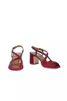 Pomegranate Red Suede Sandals  image