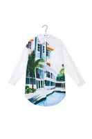 Camicia Oversize con Stampa Piscina image