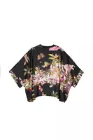 Tropical Garden Silk Tunic Top  image