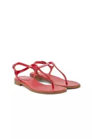 Ruby Red Patent Leather Thong Sandals image