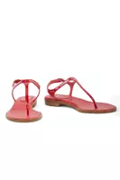 Ruby Red Patent Leather Thong Sandals image