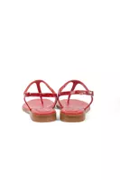 Ruby Red Patent Leather Thong Sandals image