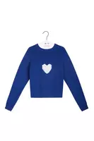 Royal Blue Sweater With Heart  image