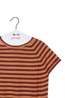 Coral and Brick Striped Knit  image