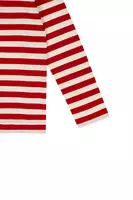 Lipstick Red and White Striped T-Shirt  image