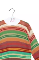 Maglione Stampato a Righe Multicolore image