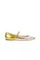 Silver and Yellow Gold Colourblock Ballerinas image