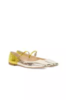 Silver and Yellow Gold Colourblock Ballerinas image