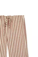 Mocha and Ivory Striped Cropped Trousers  image