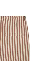 Mocha and Ivory Striped Cropped Trousers  image