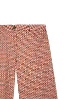 Brick and Chocolate Brown Patterned Trousers  image