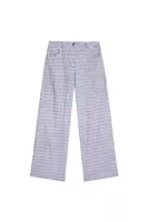 Dusty Blue and Brick Patterned Trousers  image