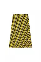 Sulphur Yellow Striped Jersey Skirt  image