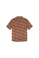 Brick Abstract Polka Dot Printed Voile Shirt  image