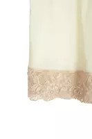 Ivory Silk Top With Lace Trim  image