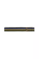 Khaki Green and Navy Blue Striped Tie Belt  image