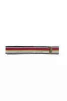 Grey and Pomegranate Red Striped Tie Belt  image