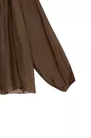 Blusa in Chiffon Marrone Cioccolato image