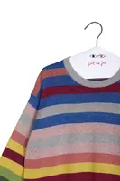 Maglione a Righe Arcobaleno Metallizzato image