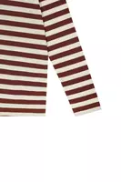 Brown and White Striped T-Shirt  image