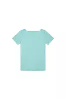 Emerald Green Striped T-Shirt  image