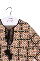 Maglione in Maglia Jacquard Geometrica Floreale image