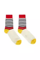 Navy and Red Striped Socks  image