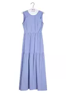 Sky Blue Striped Maxi Dress image