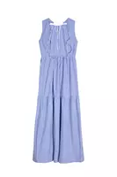 Sky Blue Striped Maxi Dress image