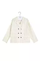 Ivory Check Oversized Jacket image